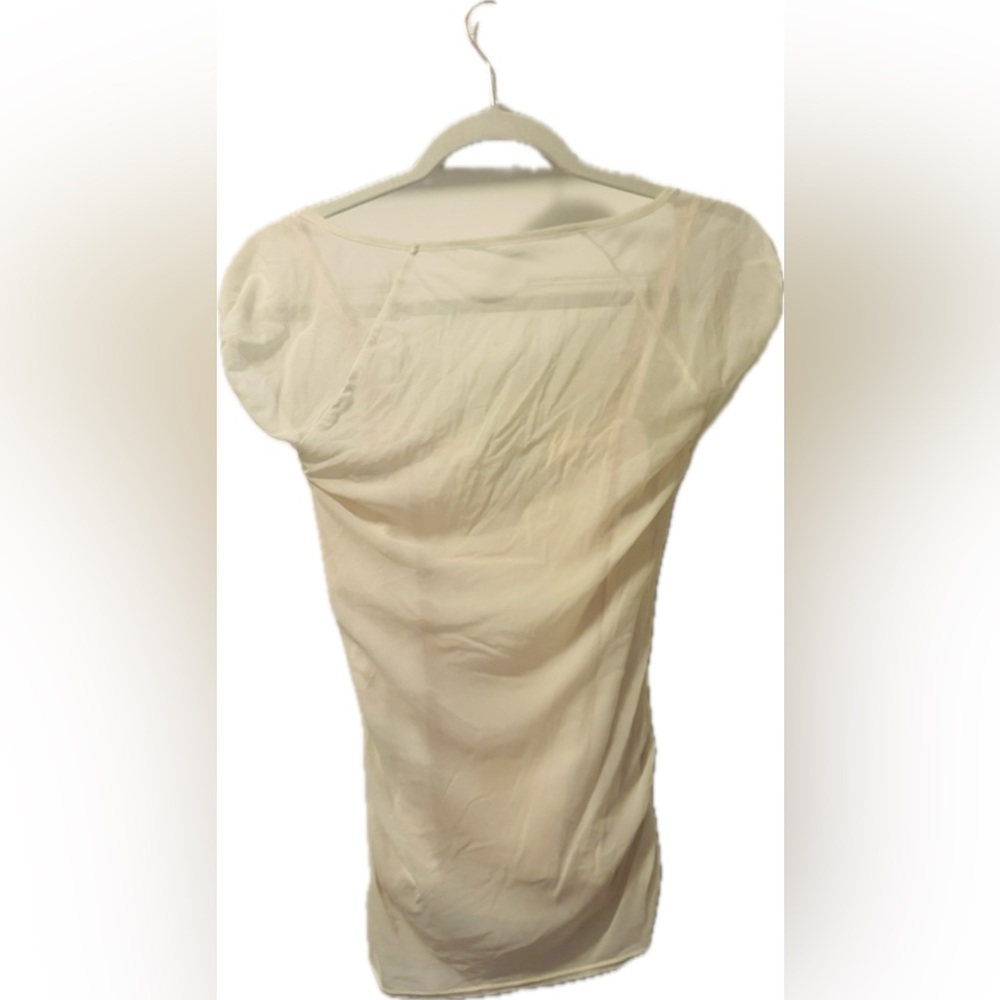 CITY UNLTD. Gauzy Ruched sides, cream top - Picture 2 of 2